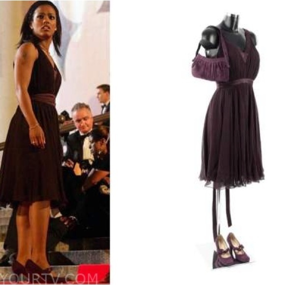 Ted Baker - UK 8/10 (Ted size 2, 3), US 4/6 - Dark Purple Formal dress - Picture 8 of 8